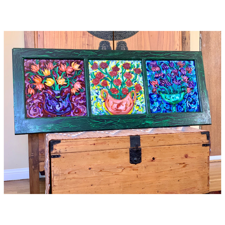 A Colorful Trio (Original Painting): The Art of Rachel Shultz