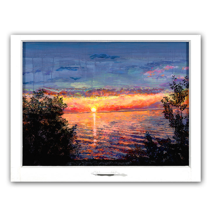 Sunset Over Lake Charlevoix (Original Painting): The Art of Rachel Shultz