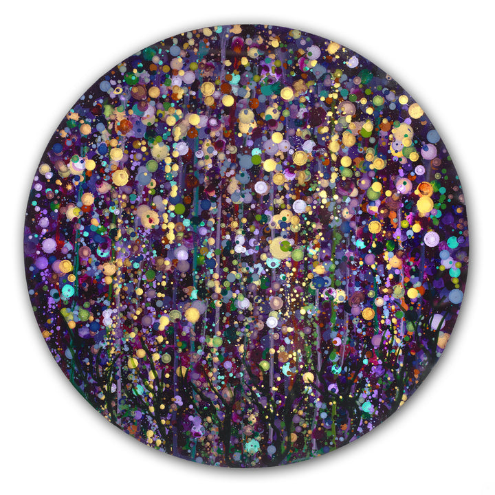 Violet Forest within Moon (Original Painting): The Art of Rachel Shultz
