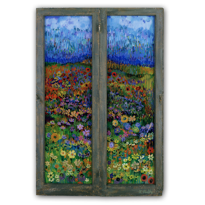 Wildflower Landscape (Original Painting): The Art of Rachel Shultz