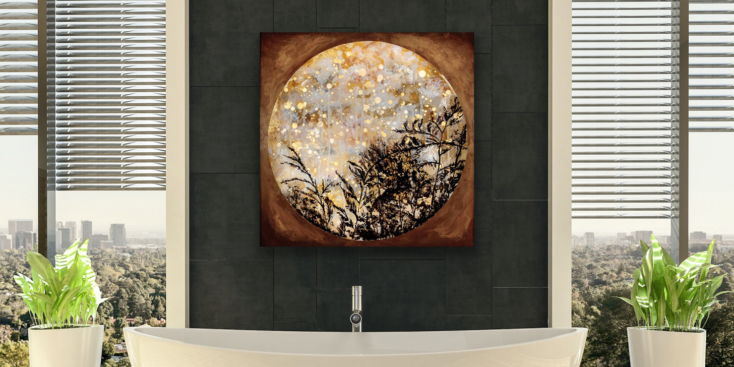 Collection Image - Light on the Earth: Glowing through Shadows 1 (Original Painting)