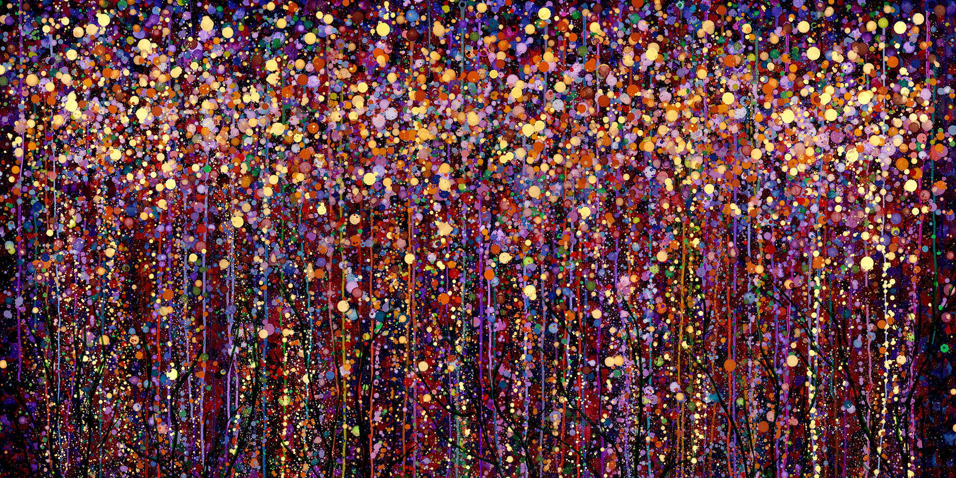 Rachel Shultz Website Banner - Deep Red Forest 1 (Original Painting)