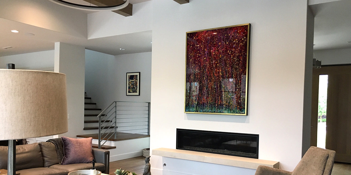 Rachel Shultz Original Painting hanging in a customer's home