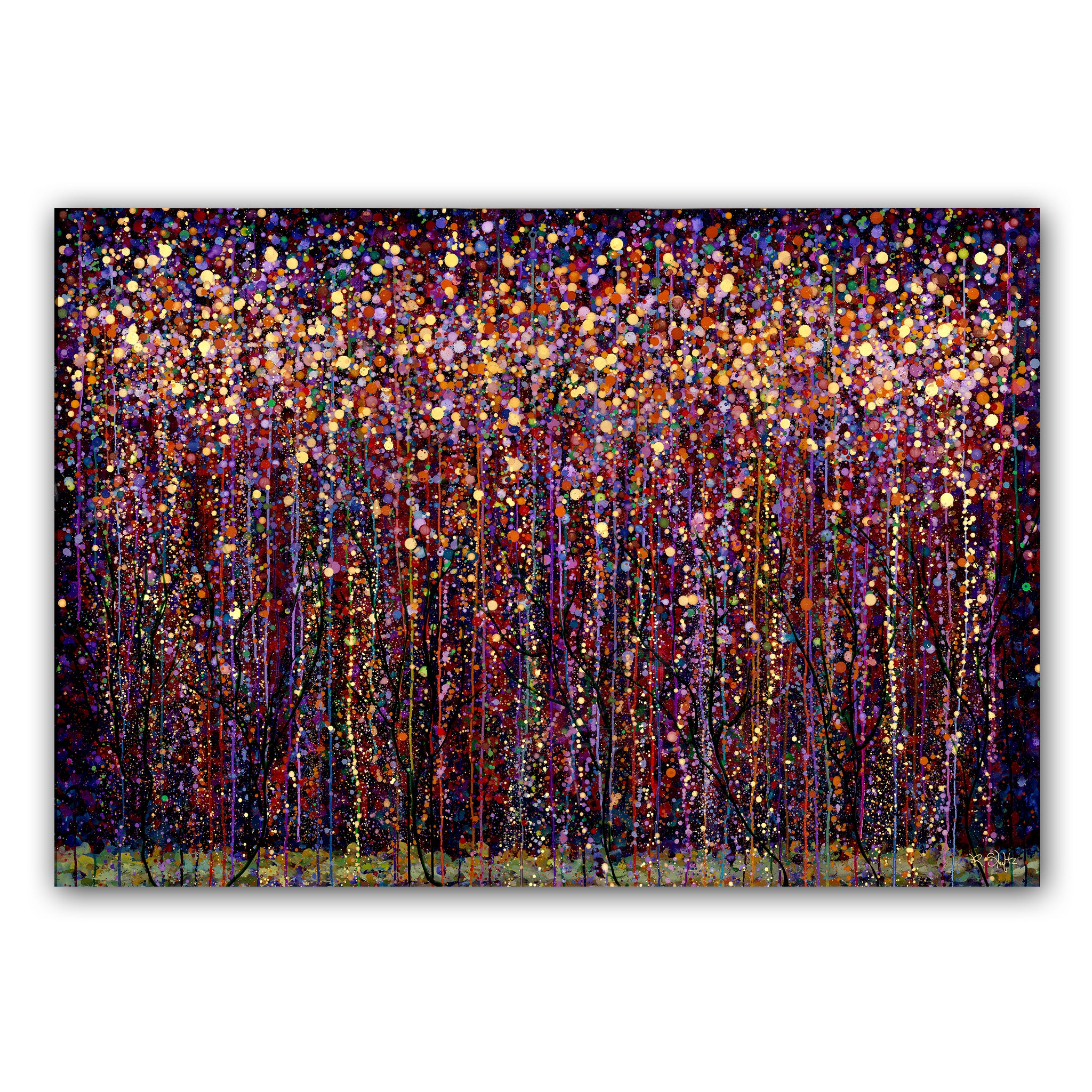 Deep Red Forest 2 (Original Painting): The Art or Rachel Shultz