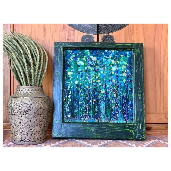 Emerald Green Forest (Original Painting): The Art of Rachel Shultz
