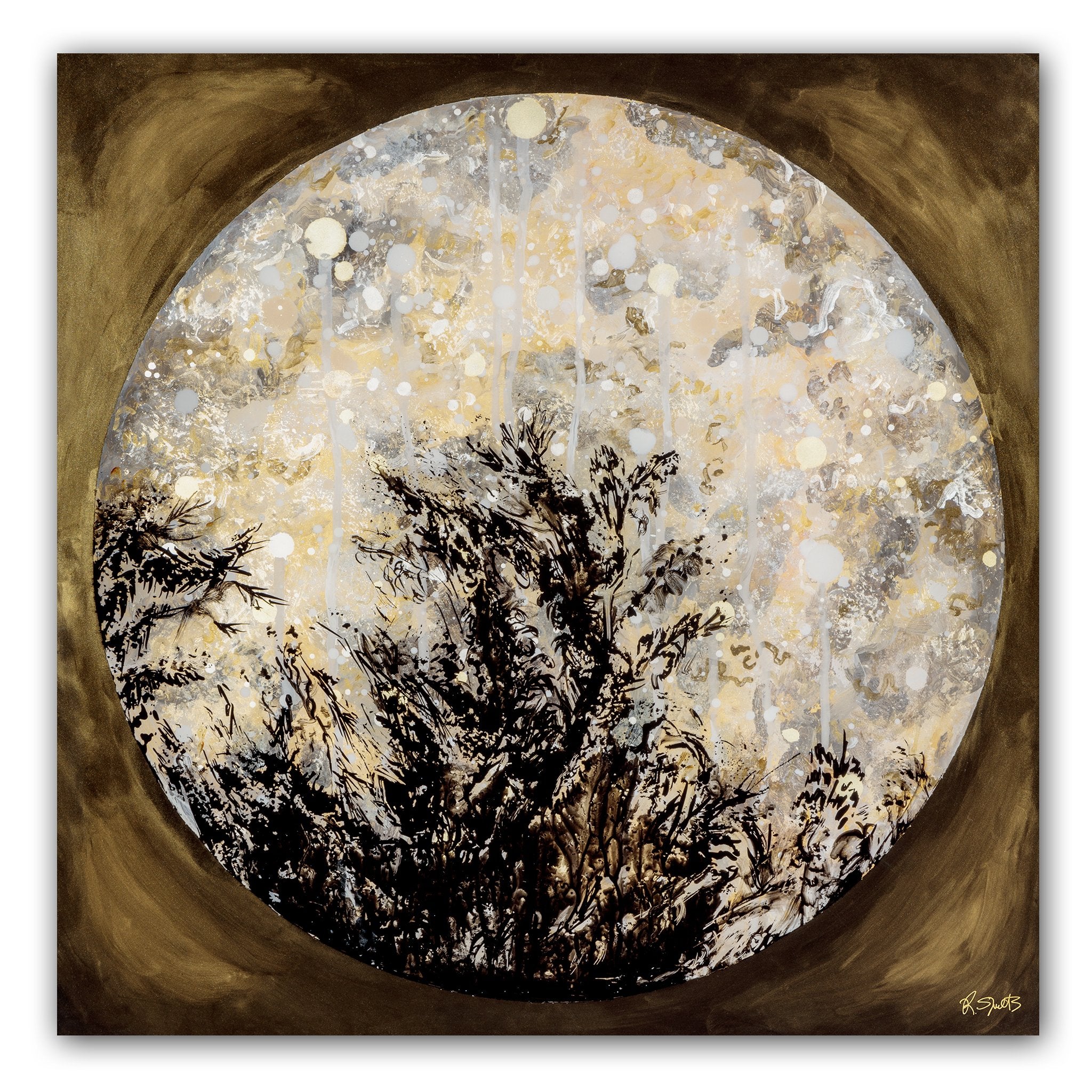 Glowing Through Shadows 2 (Original Painting): The Art of Rachel Shultz 