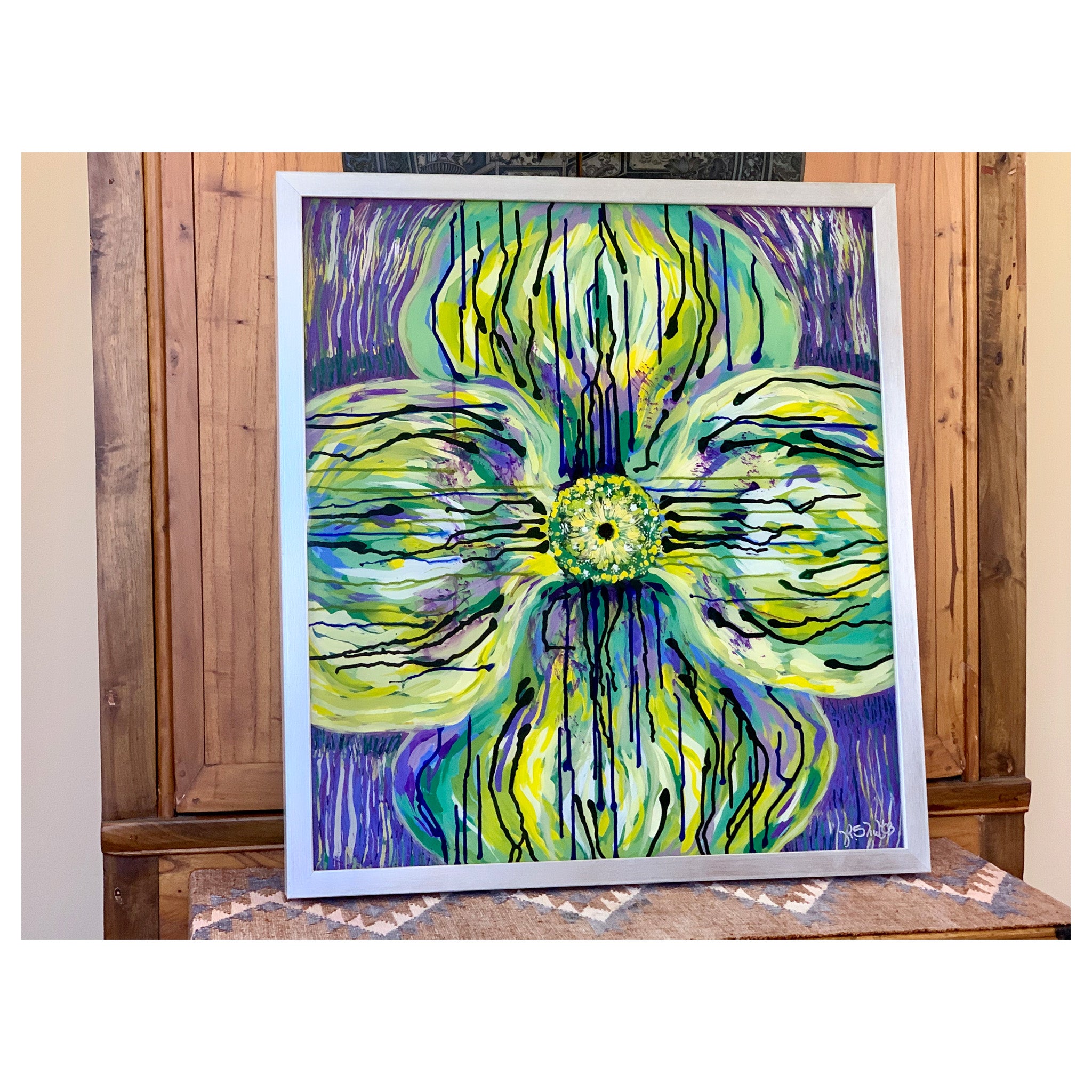 Green Lady Slipper Orchid 2 (Original Painting): The Art of Rachel Shultz