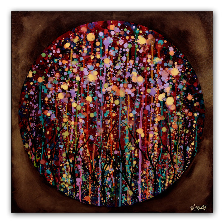 Jewel Forest within Moon (Original Painting): The Art of Rachel Shultz