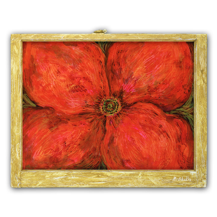 Orange Poppy (Original Painting): The Art of Rachel Shultz