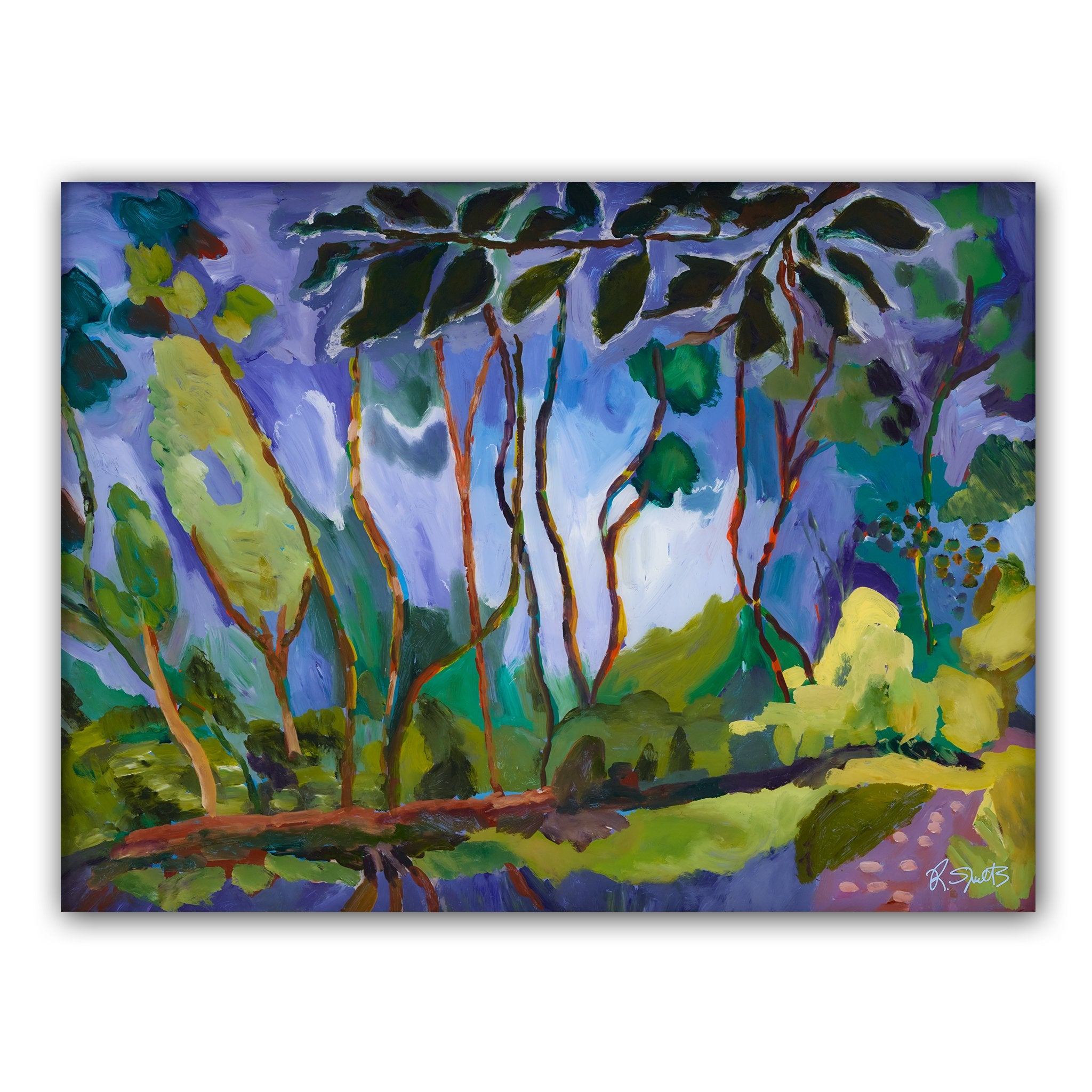 Pathway on the Waters Edge (Original Painting): The Art of Rachel Shultz