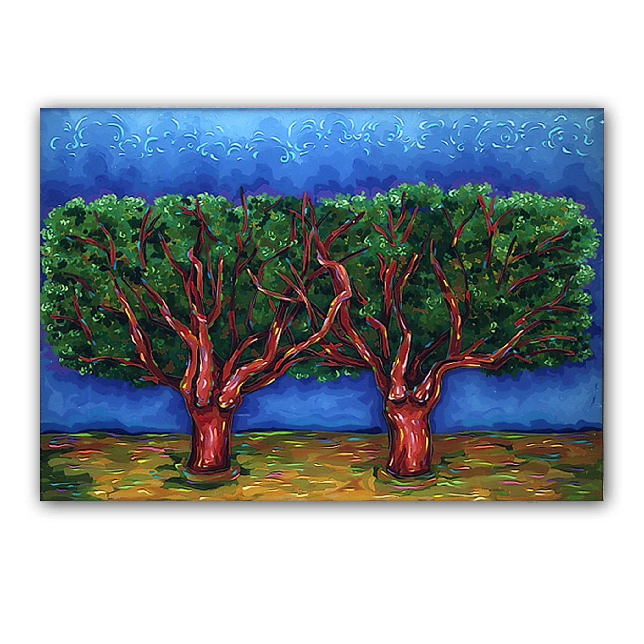 Red Trees (Original Painting): The Art of Rachel Shultz