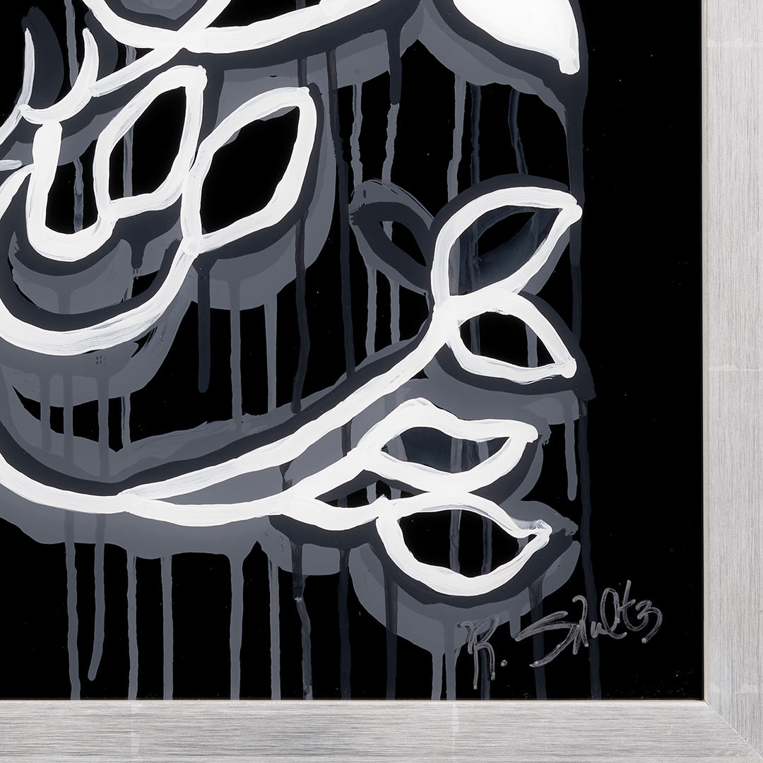 Shadows and Leaves (Original Painting): The Art of Rachel Shultz - Framed (Close Up)