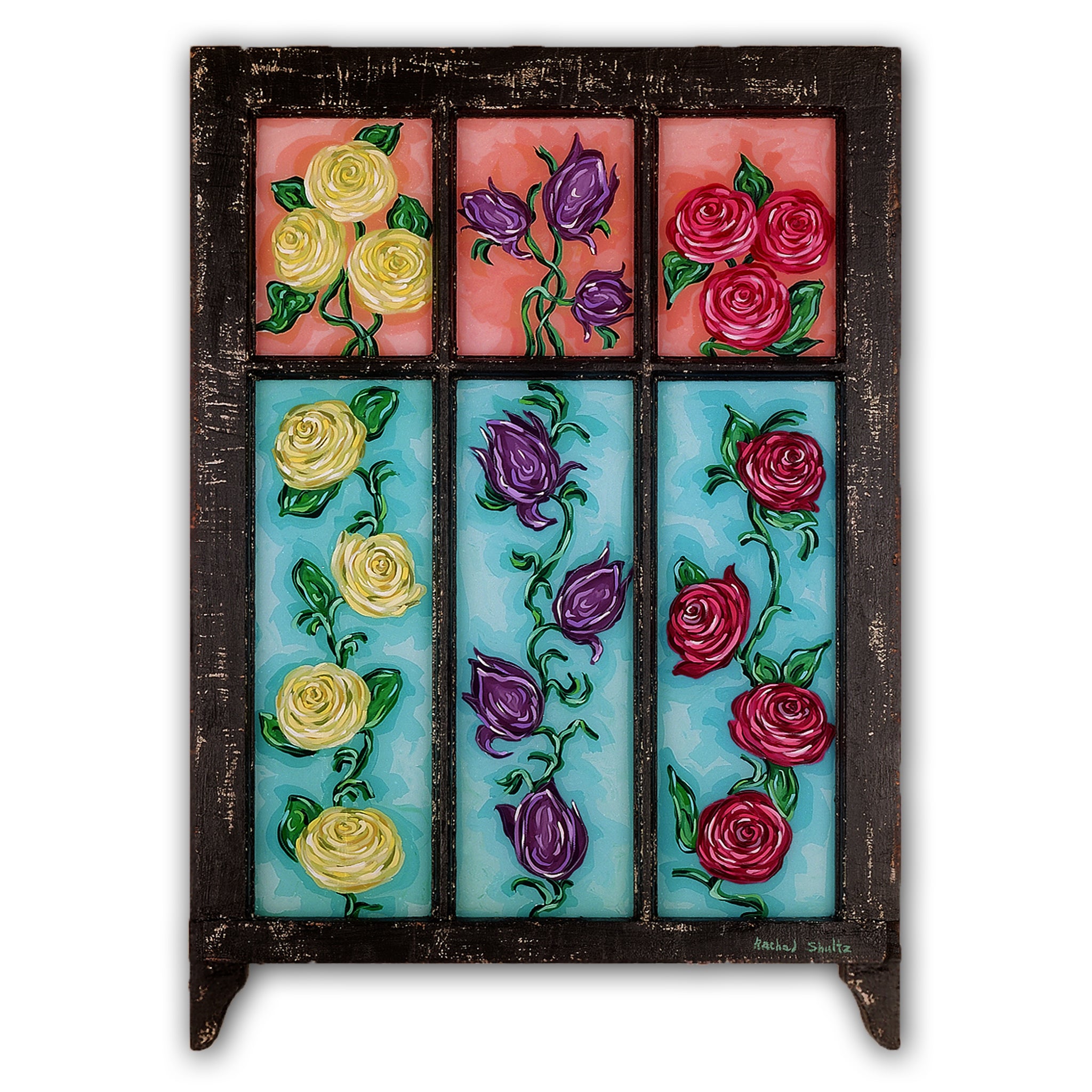 Tulips and Roses 3 (Original Painting): The Art of Rachel Shultz