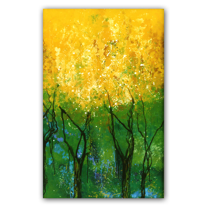 Yellow Forest 1 (Original Painting): The Art of Rachel Schultz